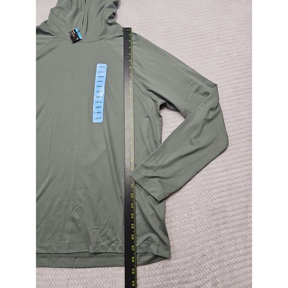 Gap Fit Shirt Mens Large Active Hoodie Green Light Weight Performance - Picture 2 of 7